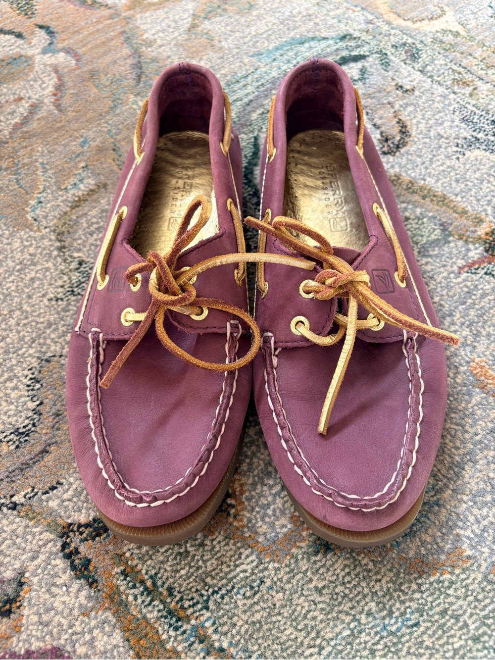 Sperry Top-Sider Burgundy Suede Leather Boat Shoes Loafers